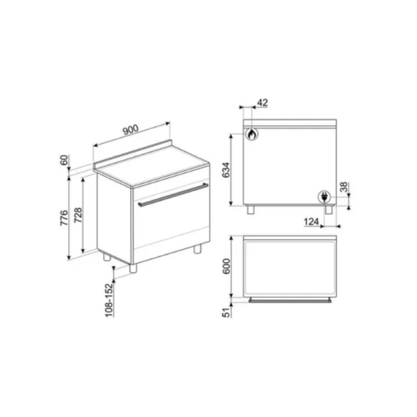 Smeg SSA91MAX9 Gas/Electric Cooker - Image 2