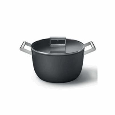 26cm casserole pan with lid matt black