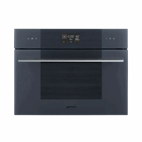 smeg 60x45cm compact microwave oven grey collection